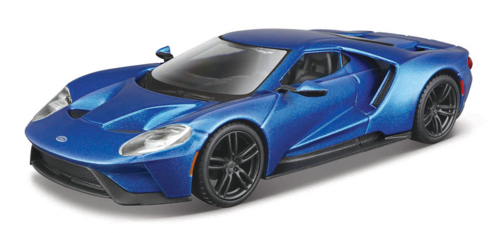 Bburago Bburago - Autá HOBBY, 2017 Ford GT, modrá metalíza, 1:32
