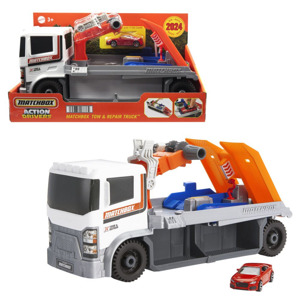Mattel MB ACTION DRIVERS ODŤAHOVÉ A OPRAVÁRSKE VOZIDLO