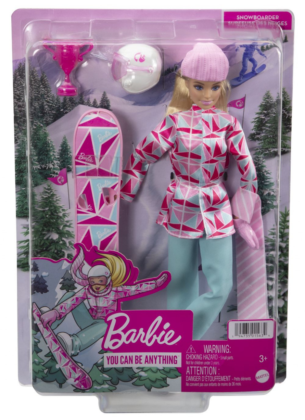 Mattel Barbie zimné športy  - SNOWBOARDISTKA