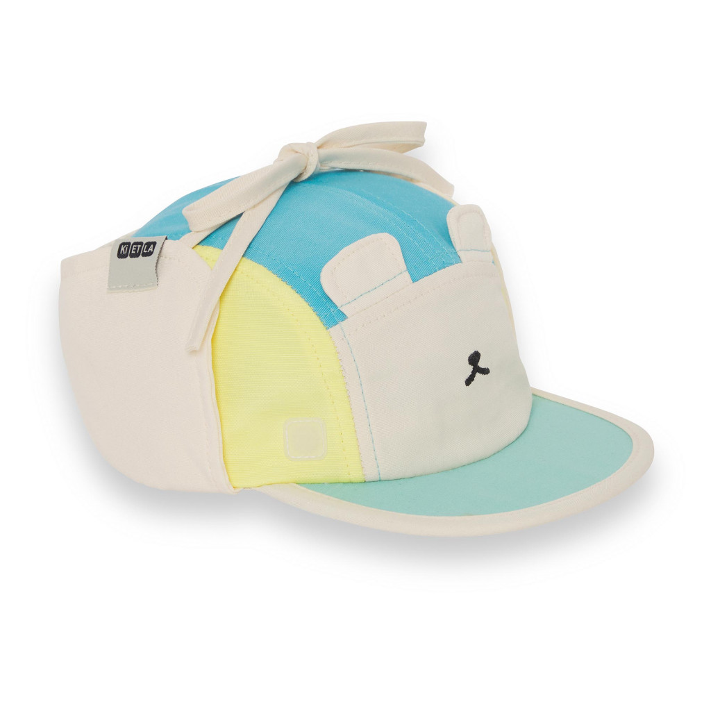 KiETLA||Všetky značky KiETLA FUN OURS‘ON šiltovka s UV ochranou a ochranou krku - Bear Blue (49 - 51 cm)