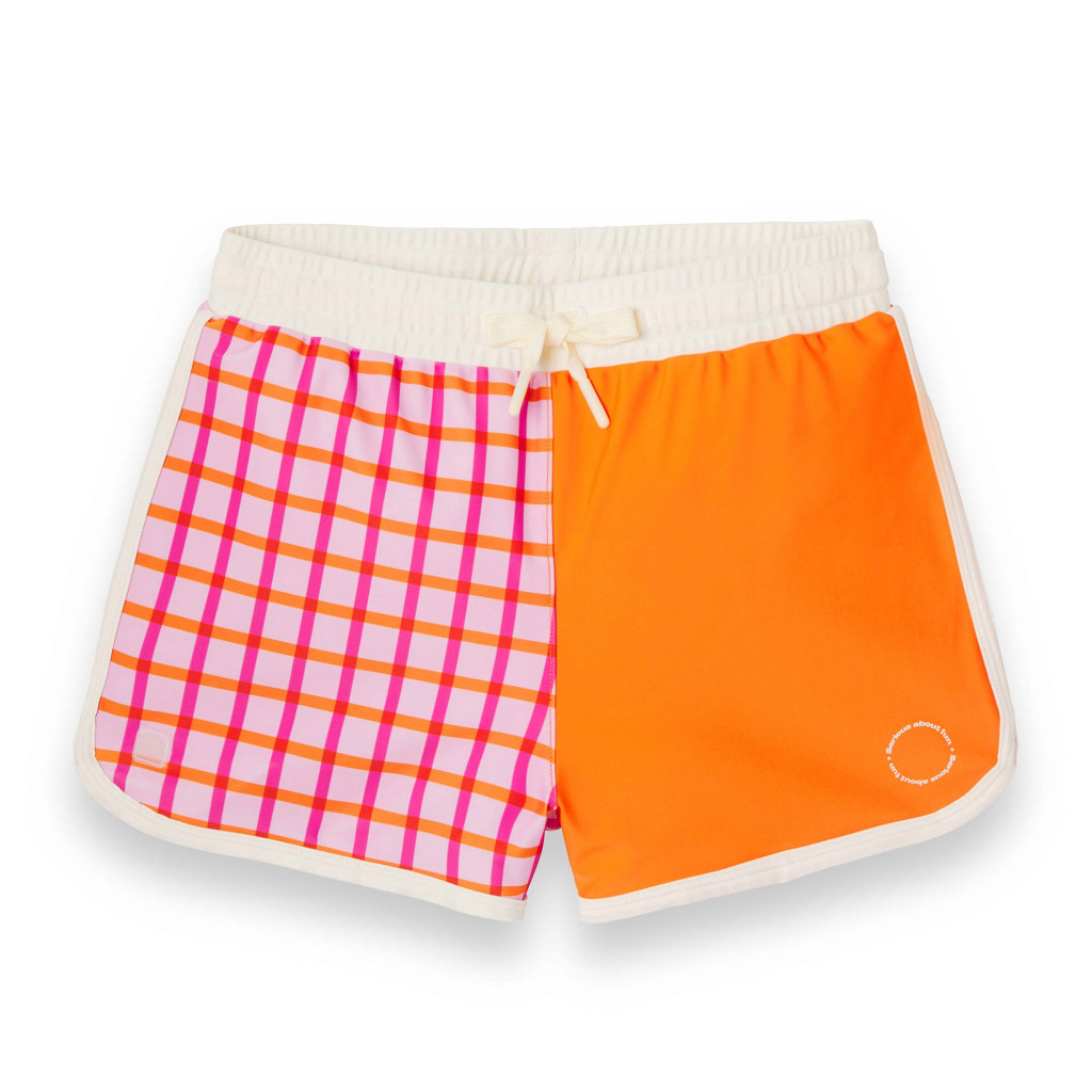 KiETLA||Všetky značky KiETLA ICONIK plavky s UV ochranou - šortky - Tartan Red (2-4 roky)