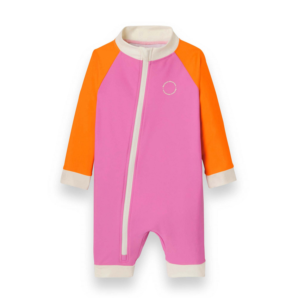 KiETLA||Všetky značky KiETLA ICONIK plavkový overal s UV ochranou - Pink Red (12-18 mesiacov)