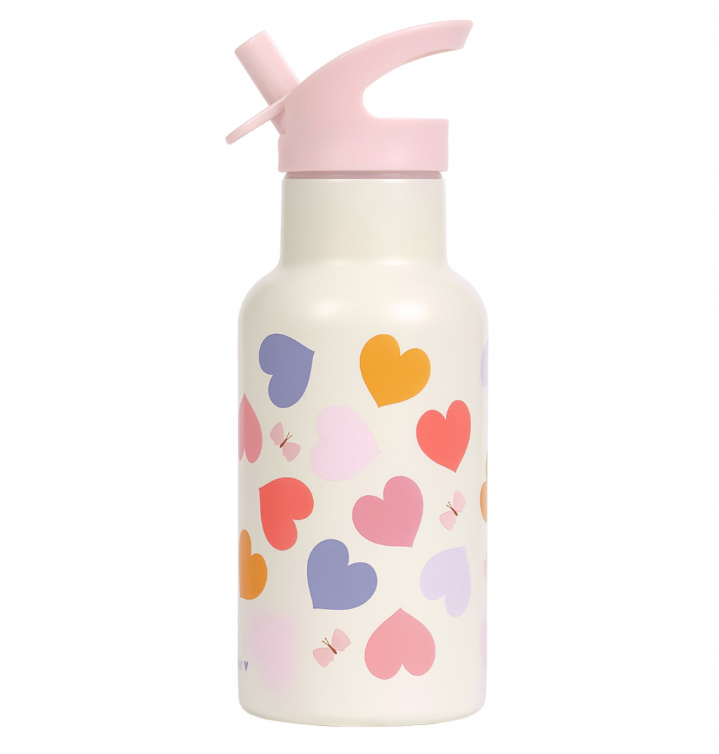 A Little Lovely Company A Little Lovely Company – antikorová fľaša na pitie, 350 ml – srdce