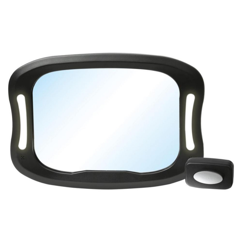 FREEON Zrkadlo do auta s LED osvetlením Black