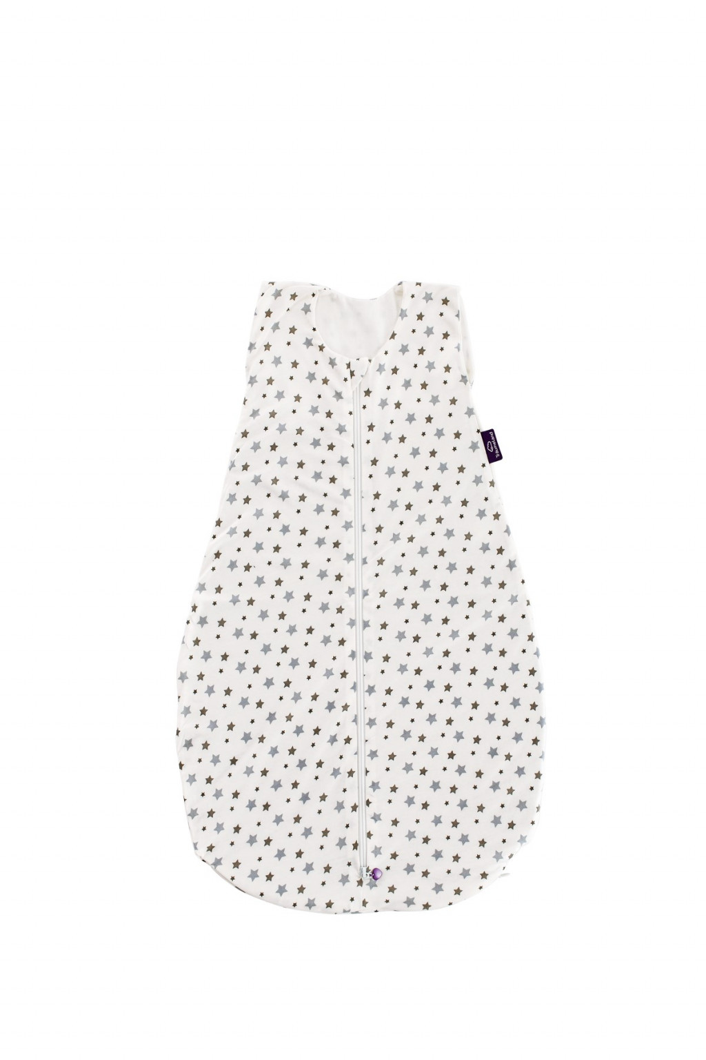 TRÄUMELAND Letný spací vak Liebmich Tencel Weiß mit grauen Sternen 110 cm