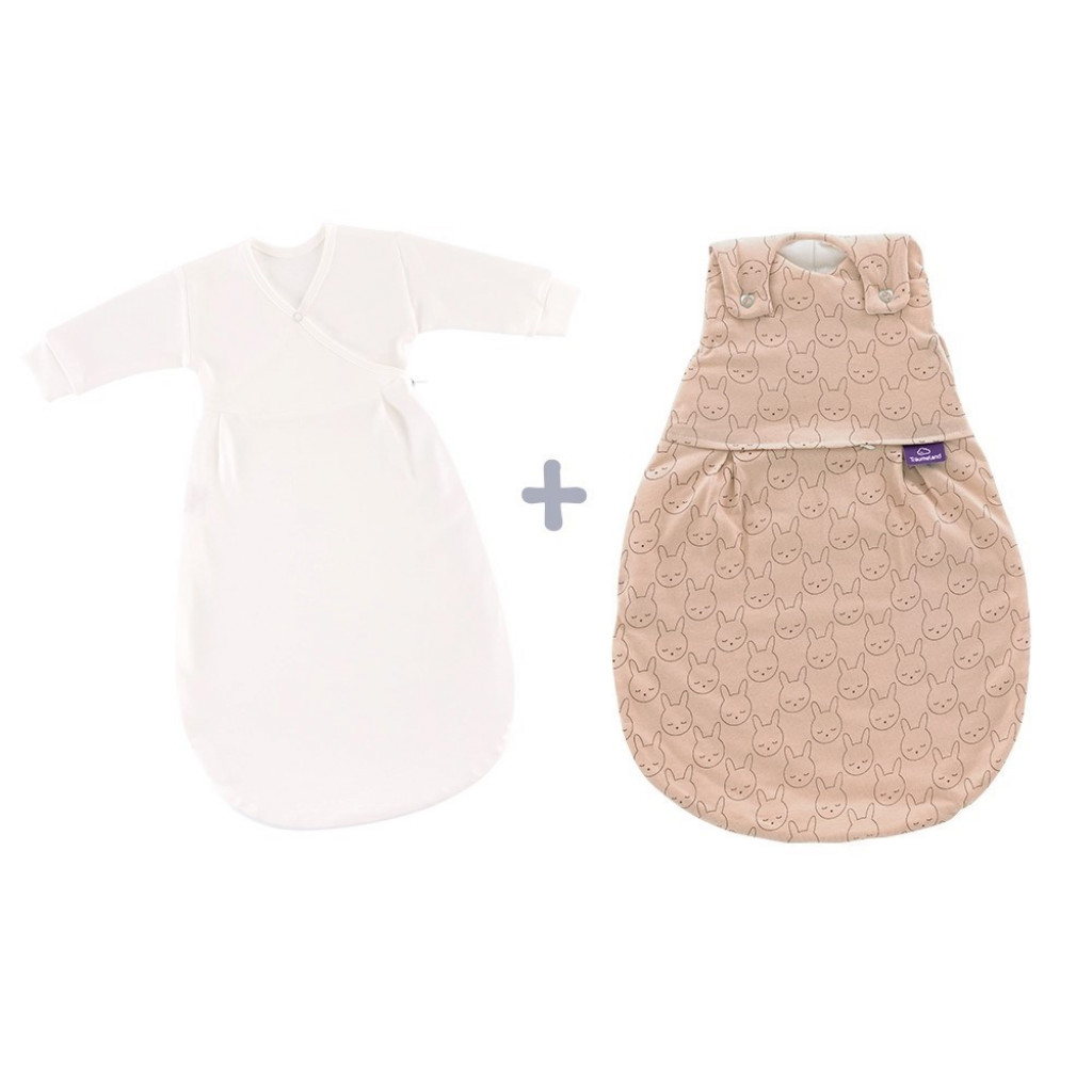 TRÄUMELAND Spací vak Liebmich 3dielny set Kuschelhase Beige 56/62