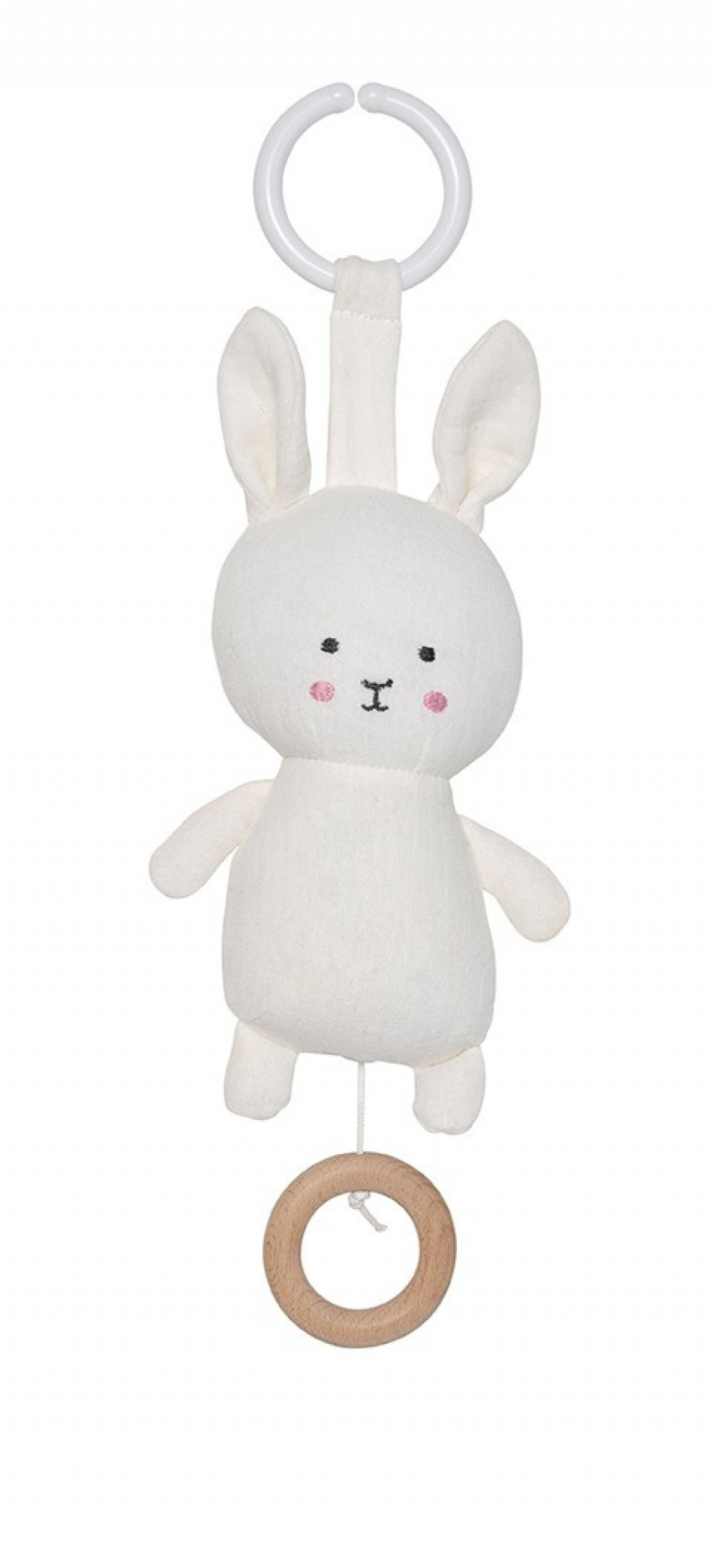 JaBaDaBaDo Bunny Hudobná hračka biela