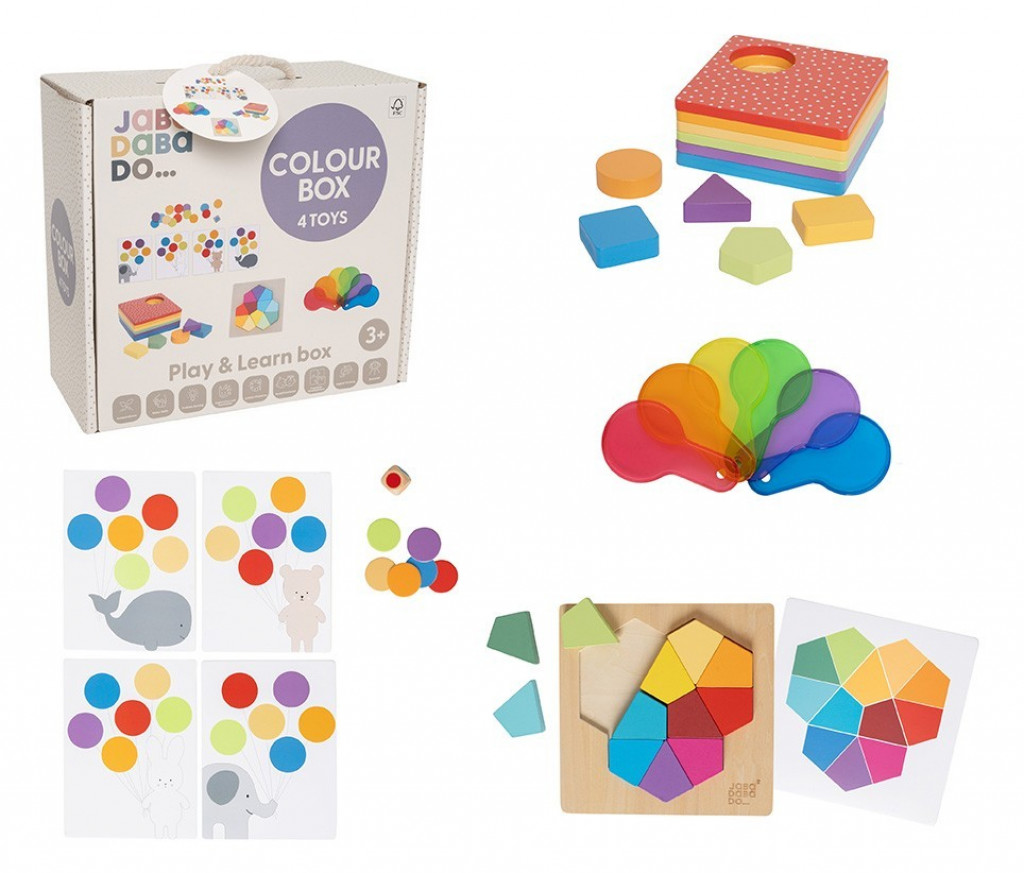 JaBaDaBaDo Play and Learn box Farby