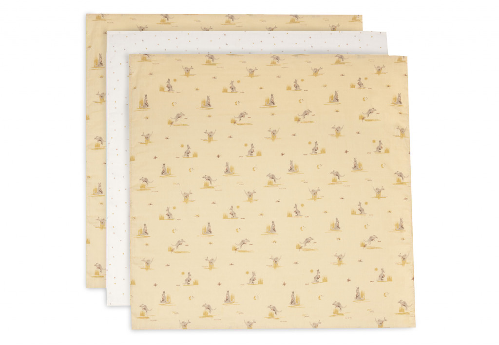 Jollein Plienky 3 ks 70x70 cm Kangaroots