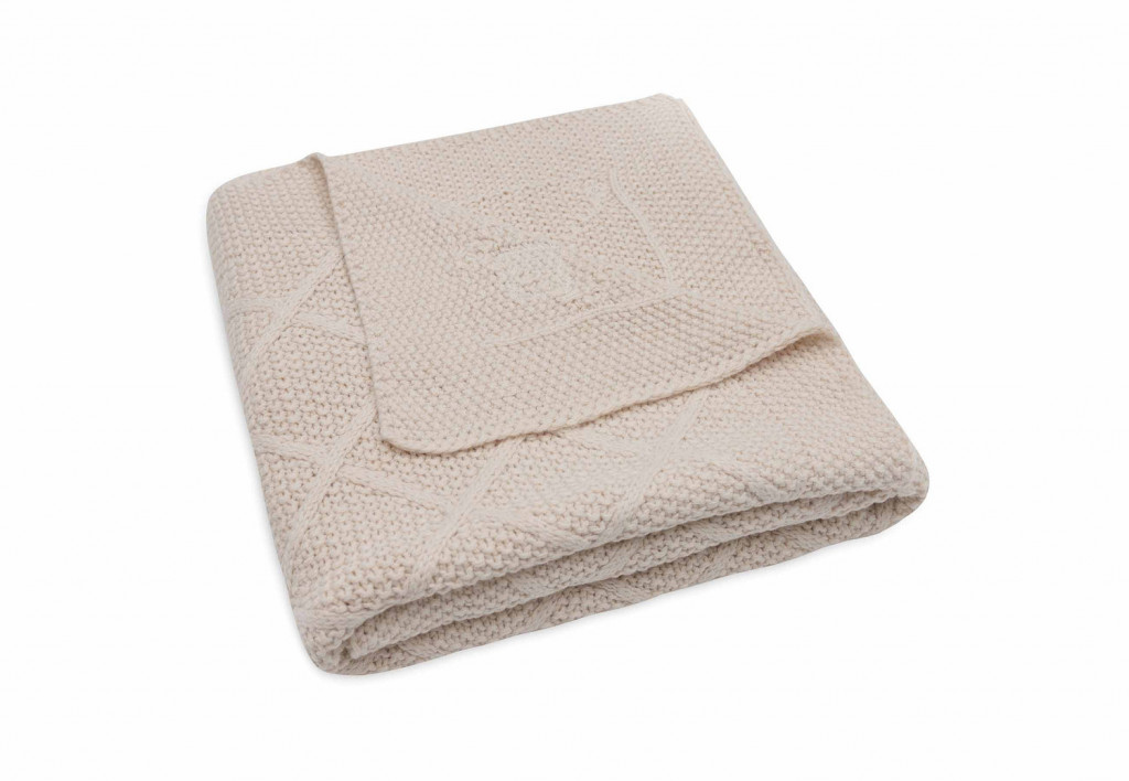 Jollein Deka 75x100cm Check Knit Oatmeal