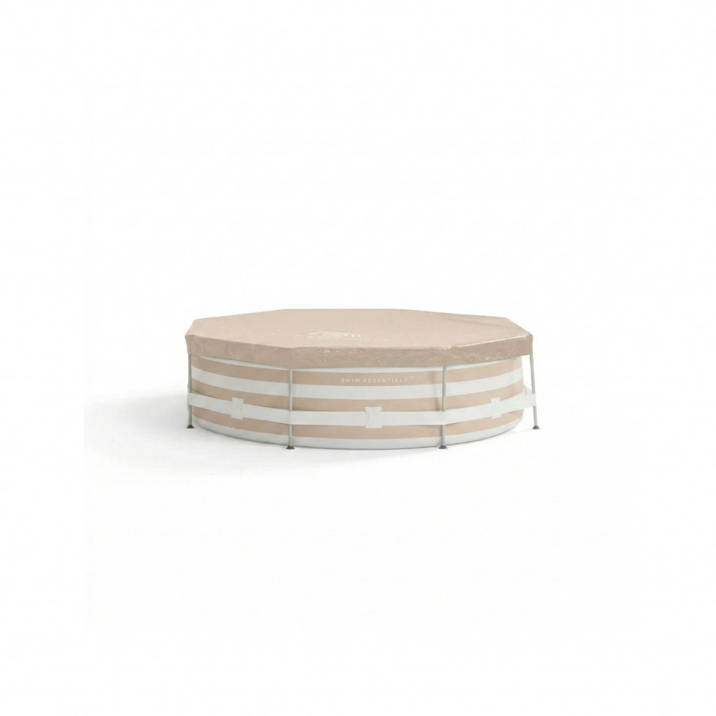 Swim Essentials Okrúhla krycia plachta na bazén Essence Sand 305x76