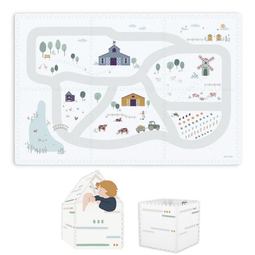 Play&Go Tiloo EEVAA Podložka na hranie a domček Farm