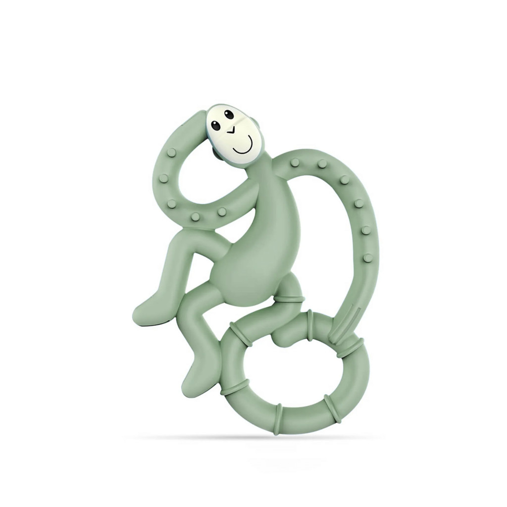 Matchstick Monkey Mini monkey hryzátko s antimikrobiálnym povrchom biocote mint green