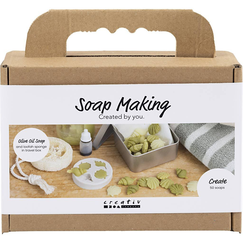 Creativ Company Kreatívna sada výroba mydla Seashells Olive Green