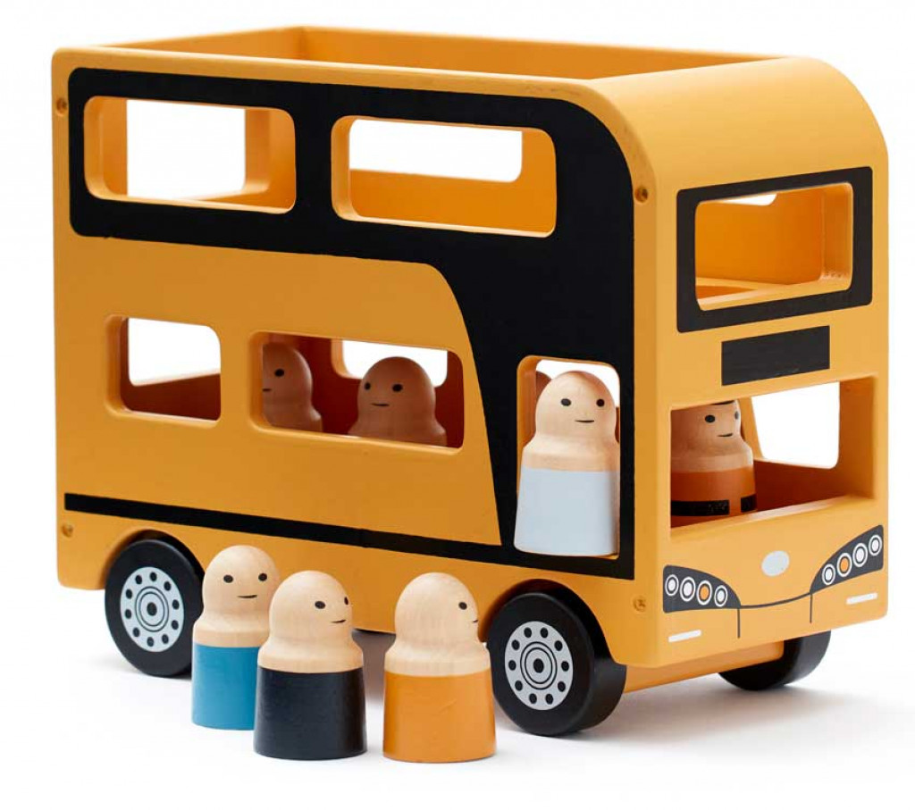 Kids Concept Autobus Doubledecker Aiden drevený