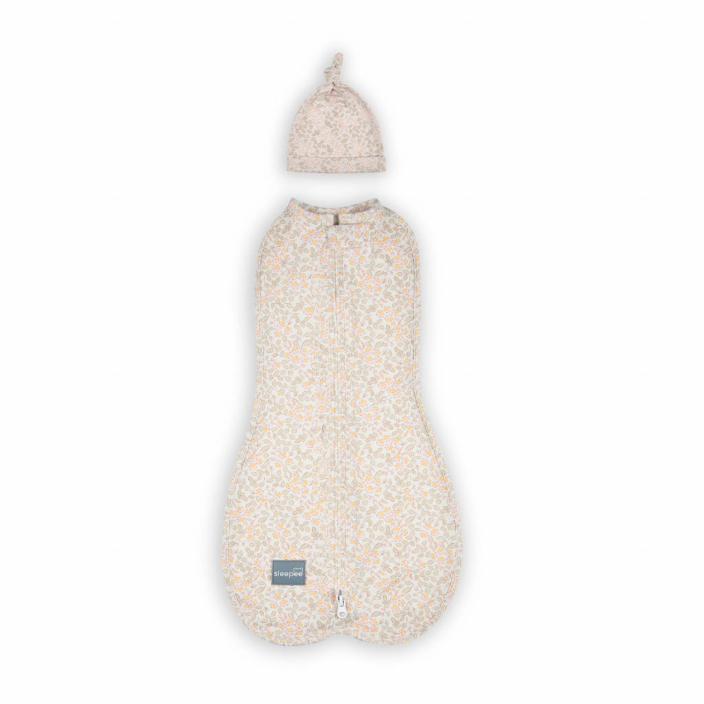 Sleepee Zavinovačka Sleepee First Step Swaddle s čepičkou zdarma Blossom