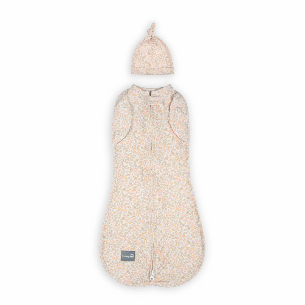 Sleepee Zavinovačka Sleepee Second Step Swaddle s čepičkou zdarma Blossom