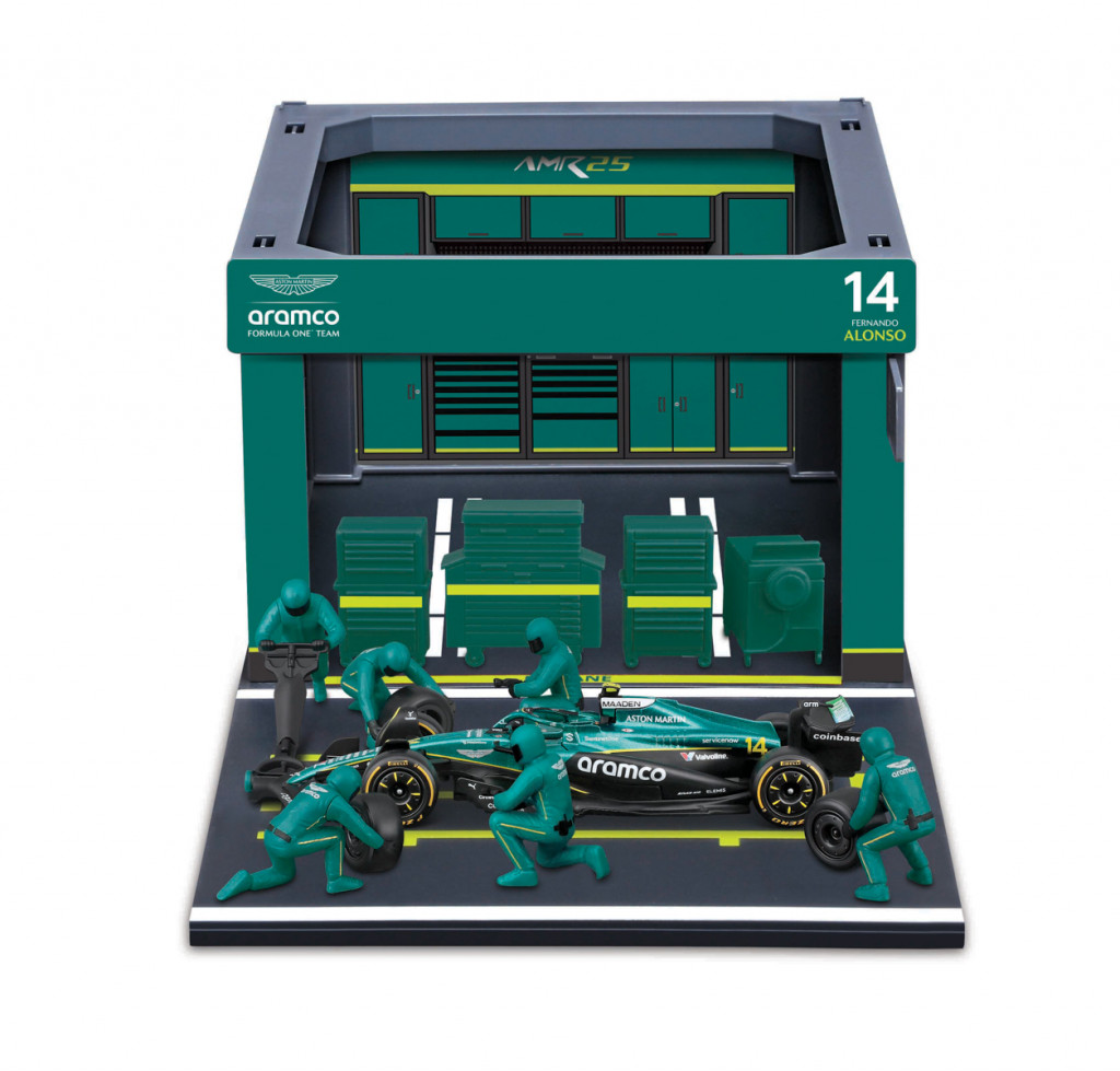 Bburago Bburago - Formula Racing F1 Pit Pass set - Aston Martin AMR25 (2025), #14 Fernando Alonso, 1:43
