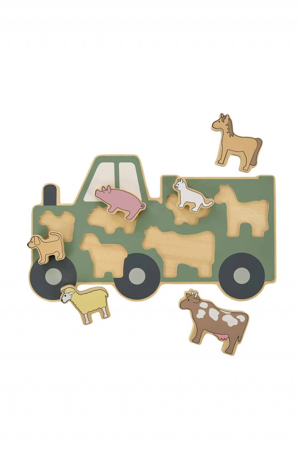 JaBaDaBaDo Vkladacie drevené puzzle Farma