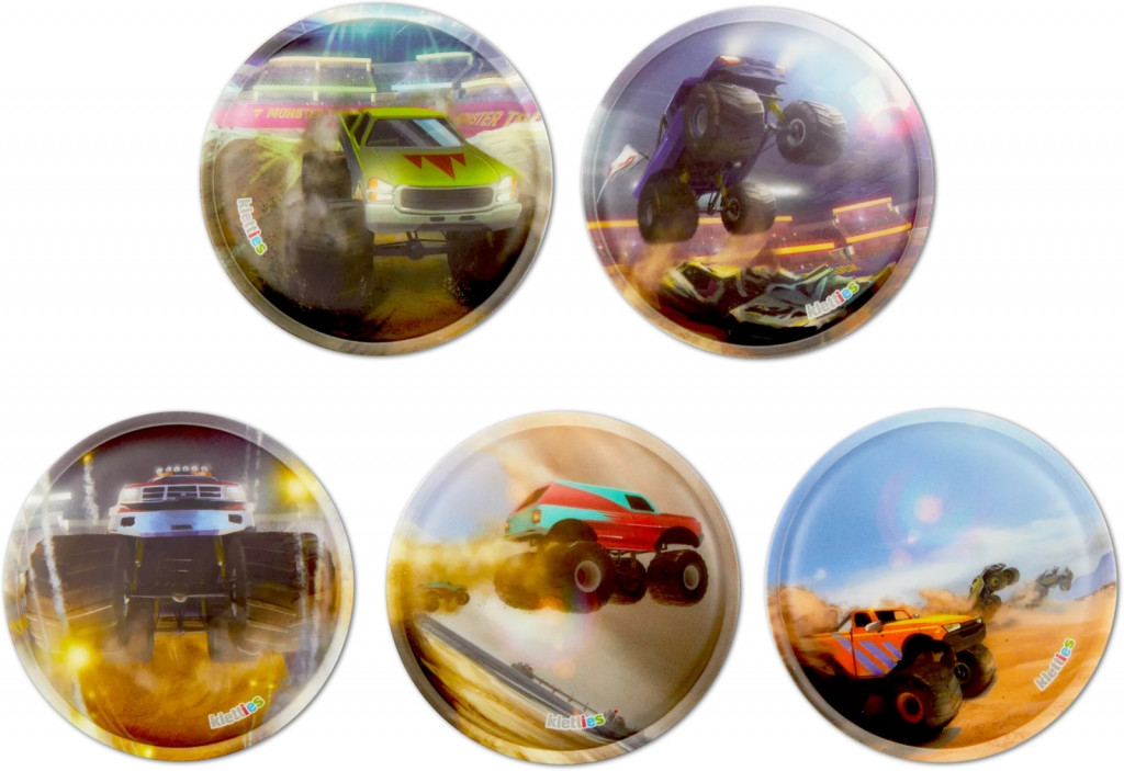 Ergobag Sada ozdôb na batoh Ergobag Klettie Set - Monstertrucks