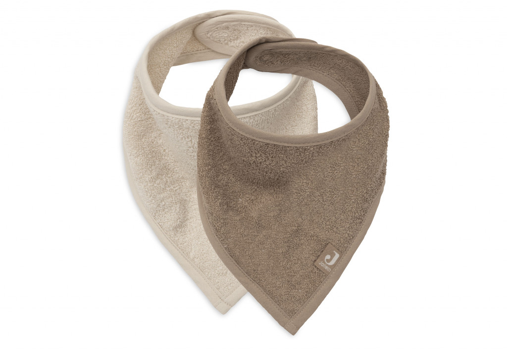 Jollein Podbradník bandana 2ks Sand / Milky Coffee