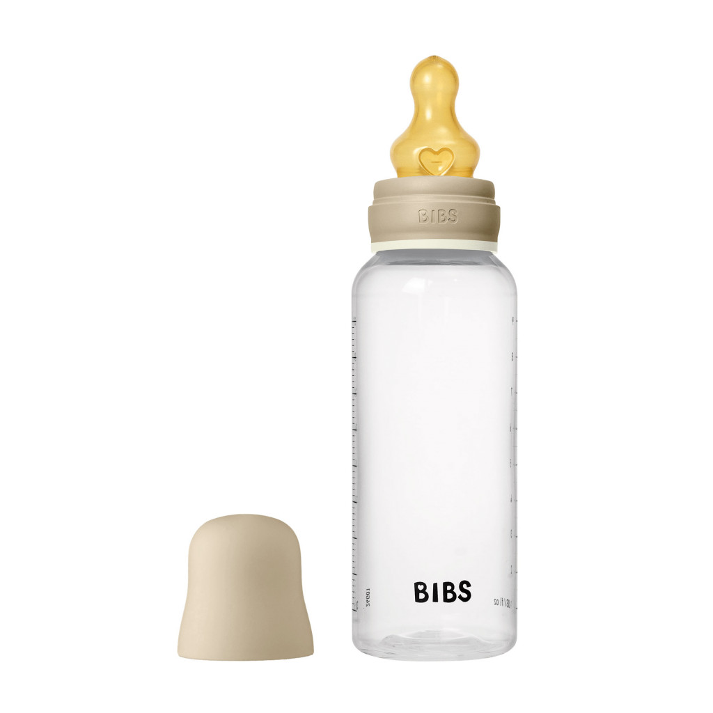 Všetky značky||BIBS BIBS nočná antikoliková fľaša s kaučukovým cumlíkom 270ml (Vanilla)