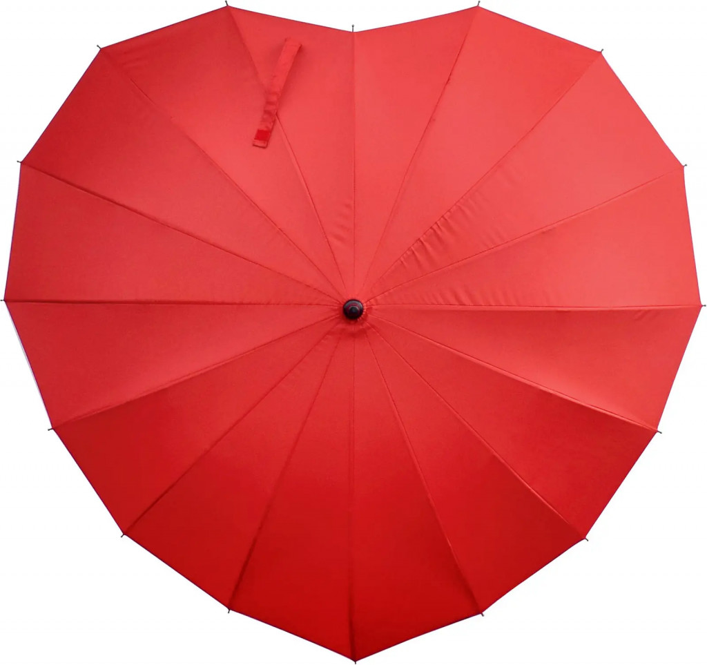 Legami Deštník ve tvaru srdce Legami I Love You Heart-Shaped Umbrella Manual - Red