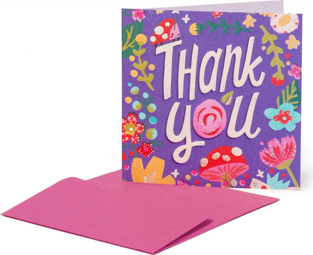 Legami Přáníčko Legami Greeting Card Small - Thank You Flowers