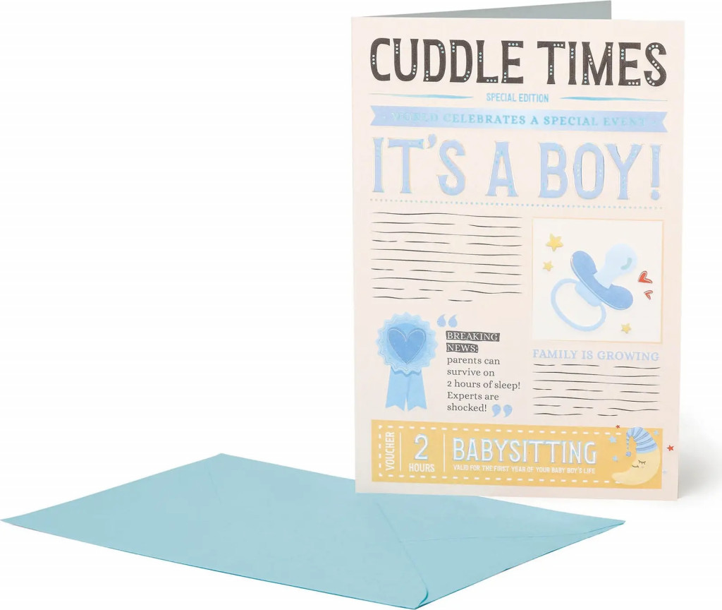 Legami Přáníčko Legami Greeting Card Large - Cuddle Times Boy
