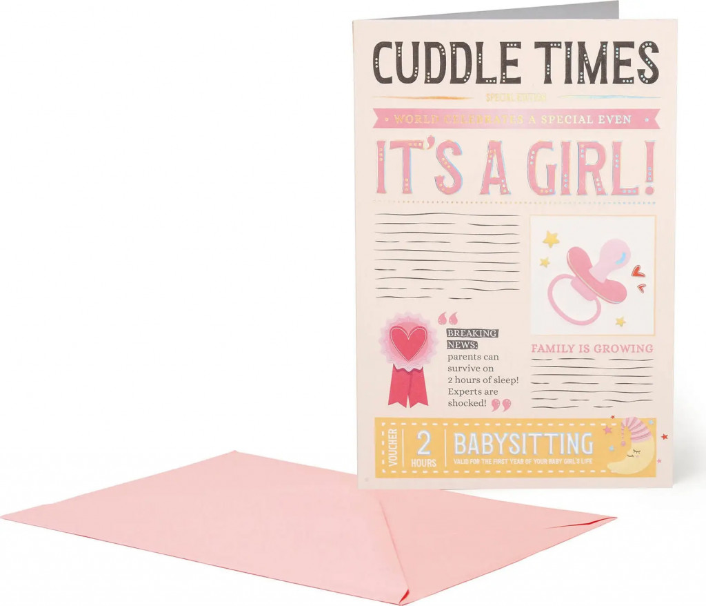 Legami Přáníčko Legami Greeting Card Large - Cuddle Times Girl