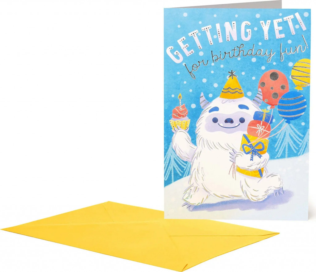 Legami Přáníčko Legami Greeting Card Large - Yeti For Birthday