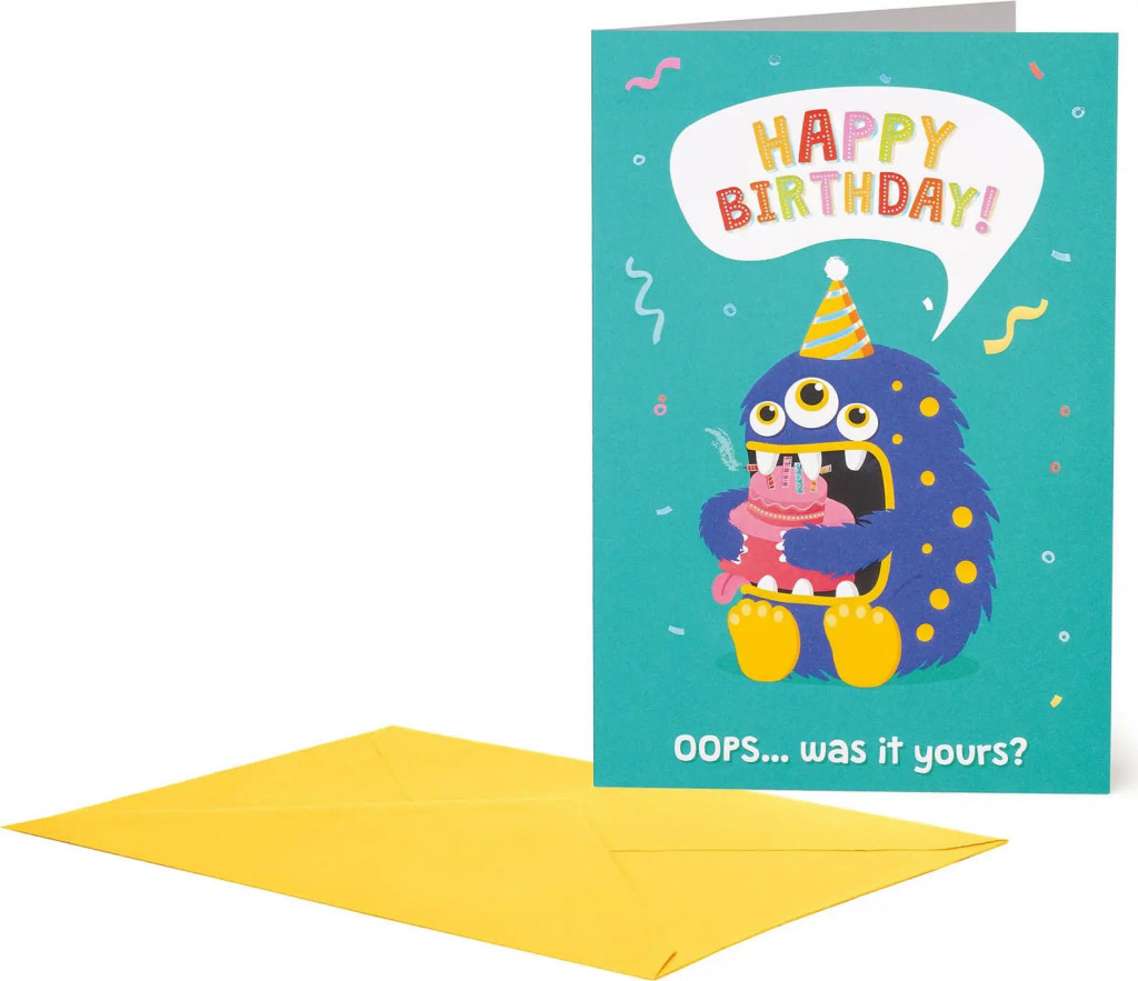 Legami Přáníčko Legami Greeting Card Large - Birthday Monster