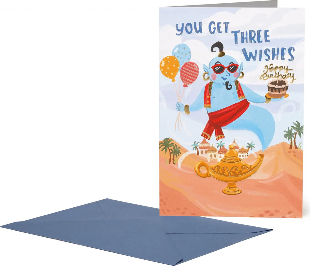 Legami Přáníčko Legami Greeting Card Large - Three Wishes