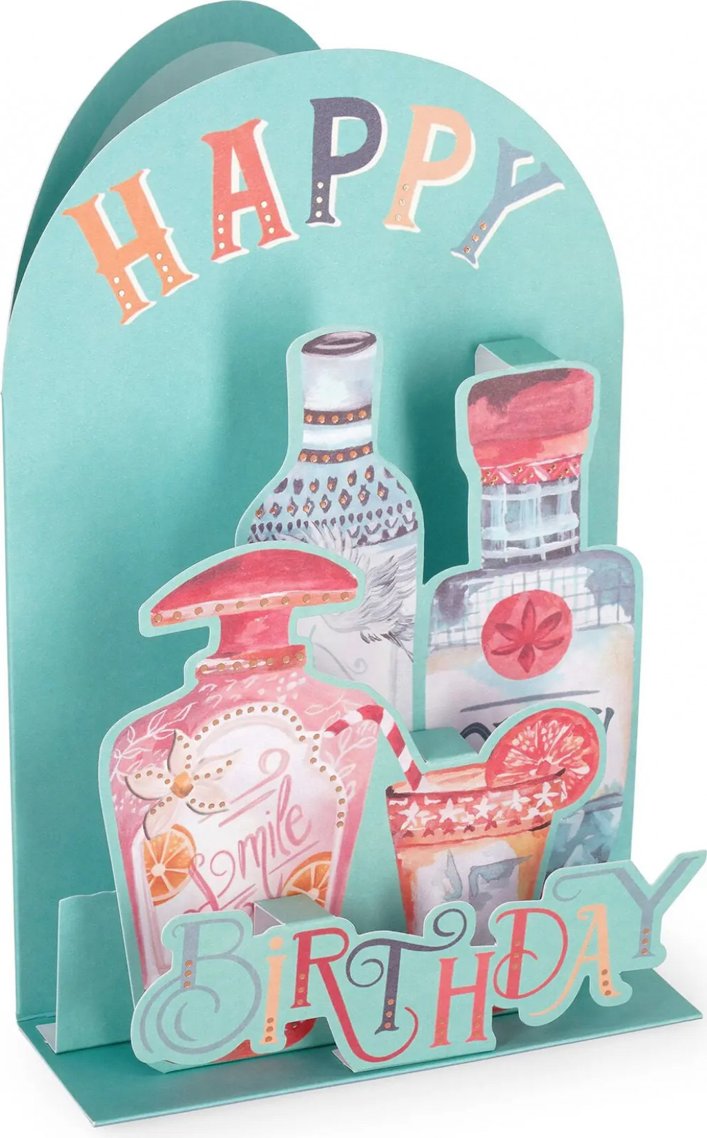 Legami Dárkové přání Legami Pop-Up Card Large - Cocktail Bottle