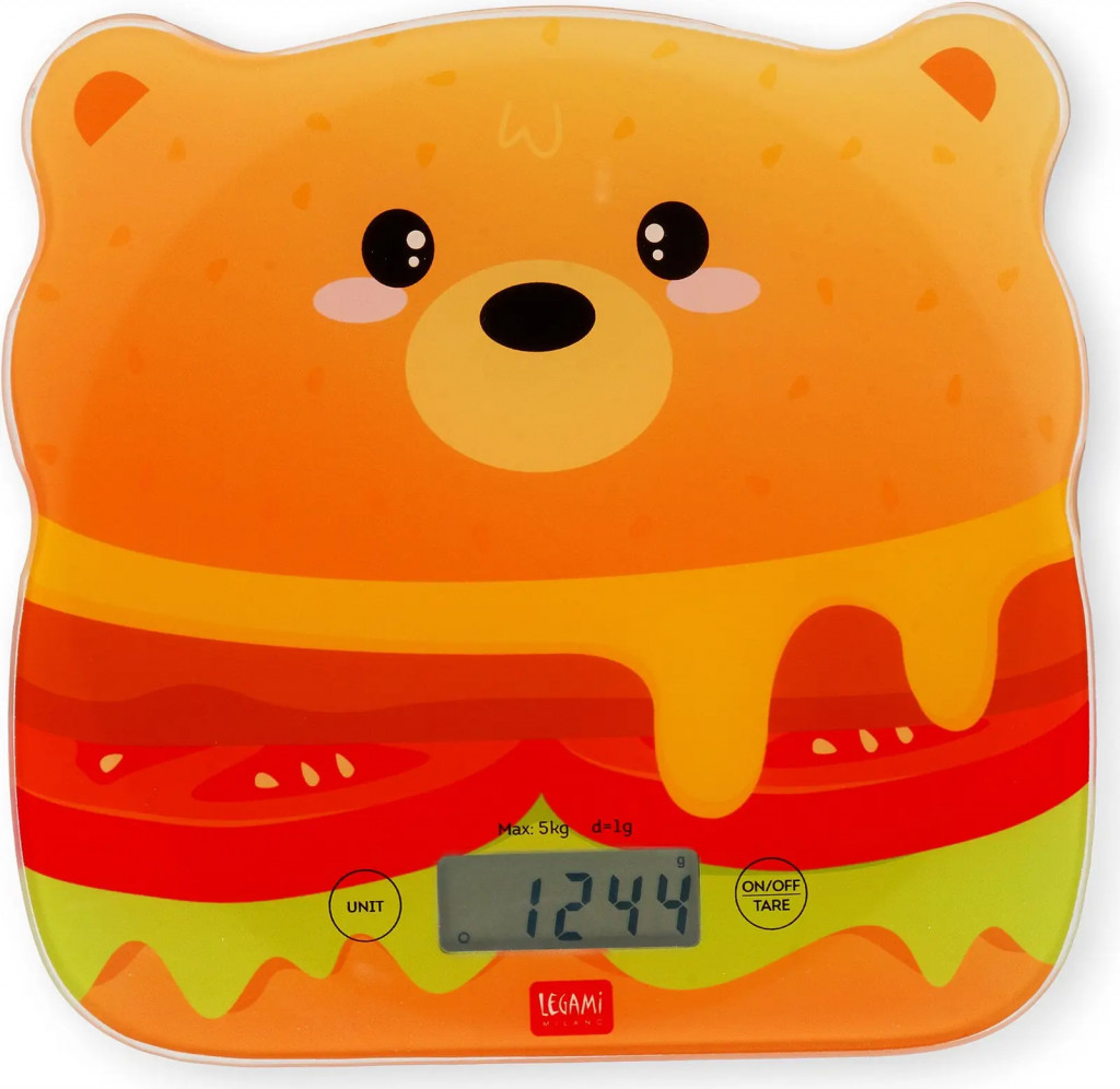 Legami Digitální kuchyňská váha Legami Digital Kitchen Scale - Teddy Bear Hamburger