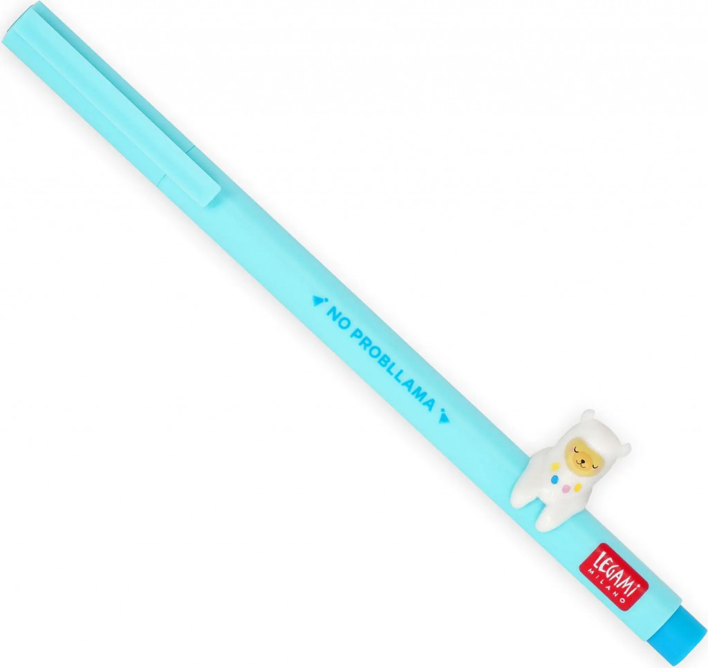 Legami Gelové pero Legami Lovely Friends Gel Pen 0,5 mm Sky Blue Ink - Llama
