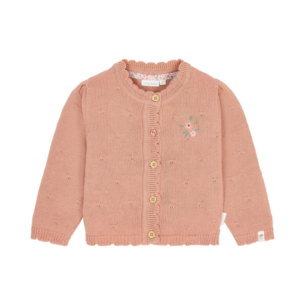 Little Dutch Kardigan pletený Deep Pink vel. 80
