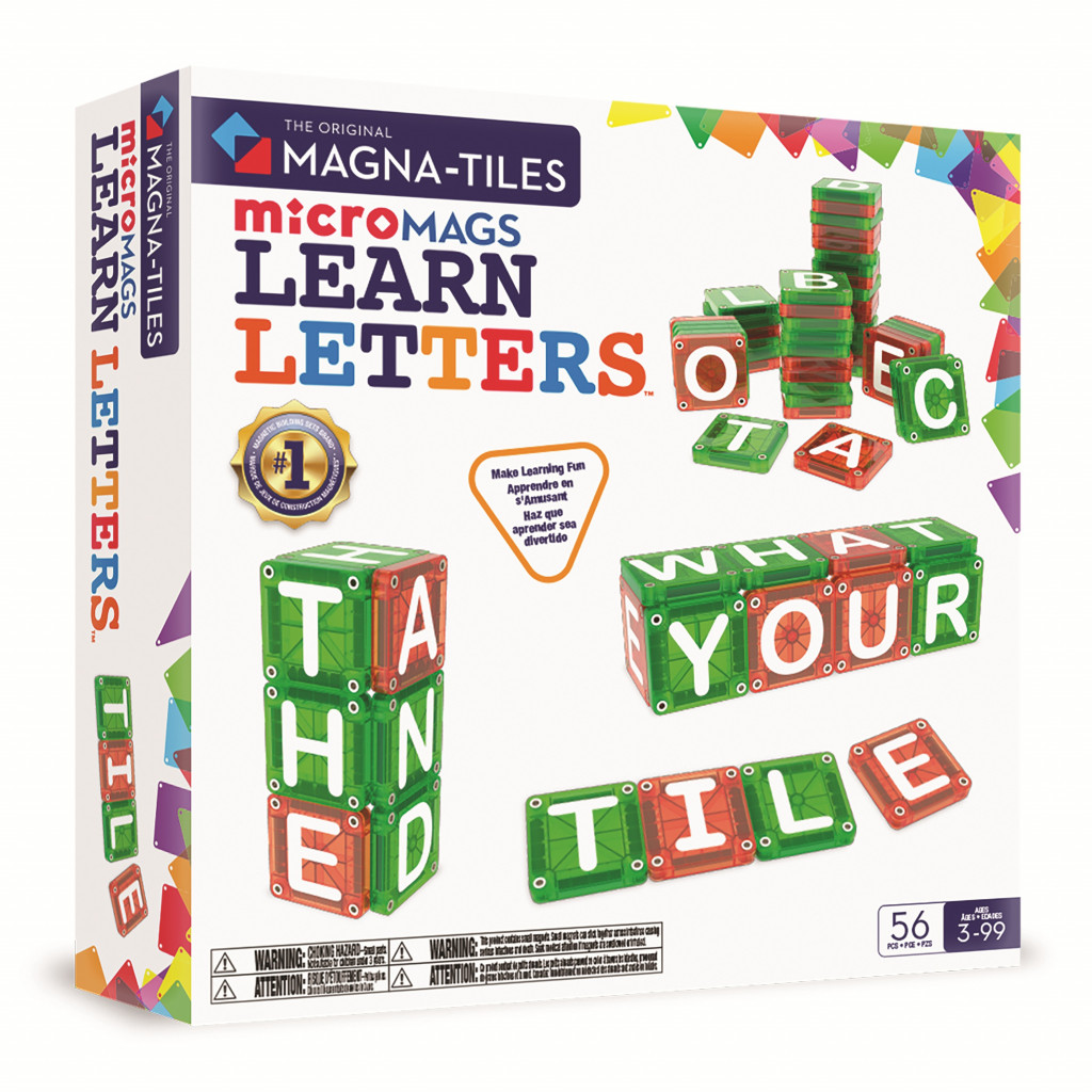 Magna-Tiles Magnetická stavebnica microMAGS LEARN Letters 56 dielov