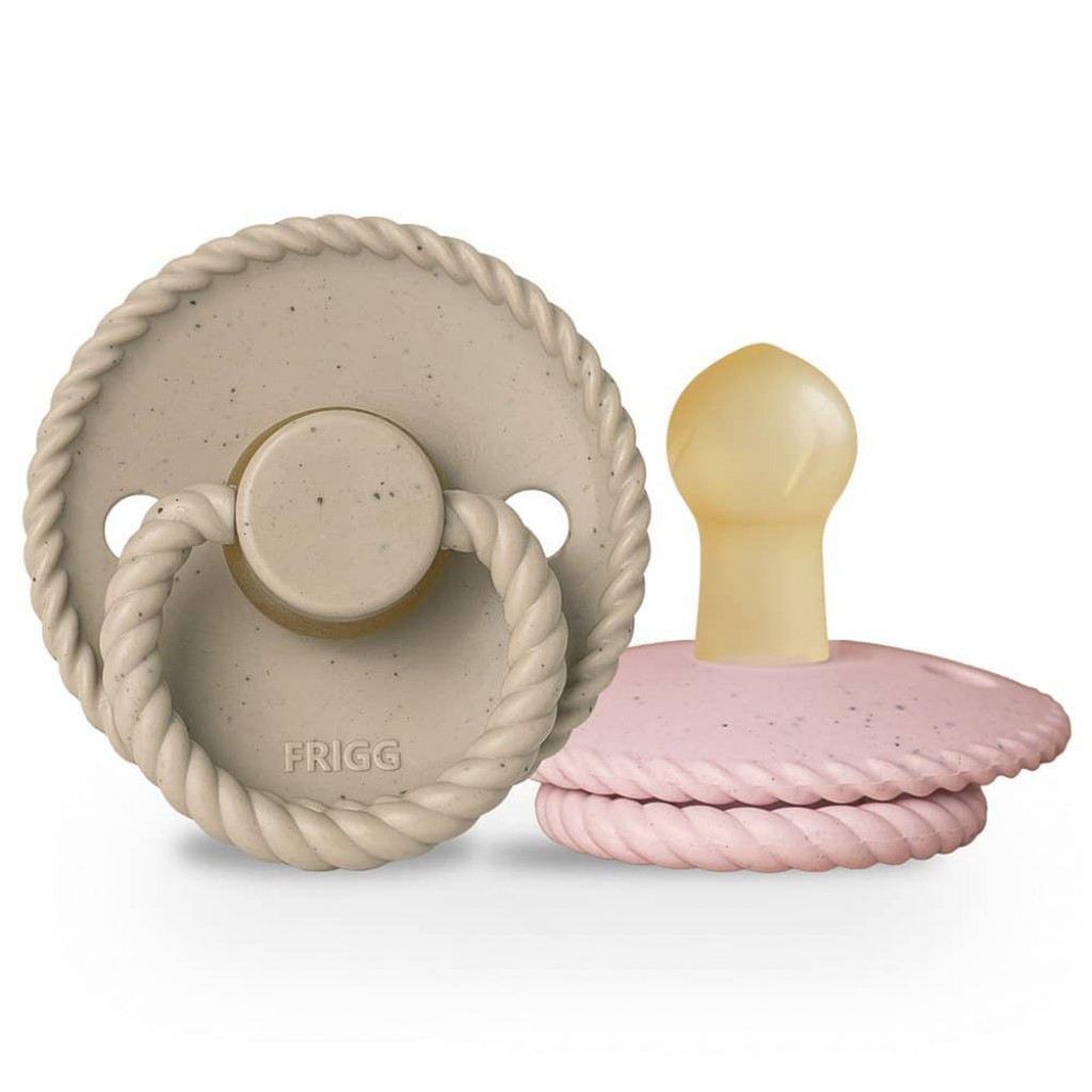 Frigg Dvojbalenie cumlíkov frigg mini mocha cappuccino/ rose latte, 0-6m, kaučuk