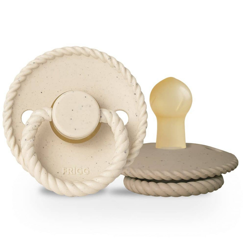 Frigg Dvojbalenie cumlíkov frigg mini mocha vanilla cream/ cappuccino, 0-6m, kaučuk