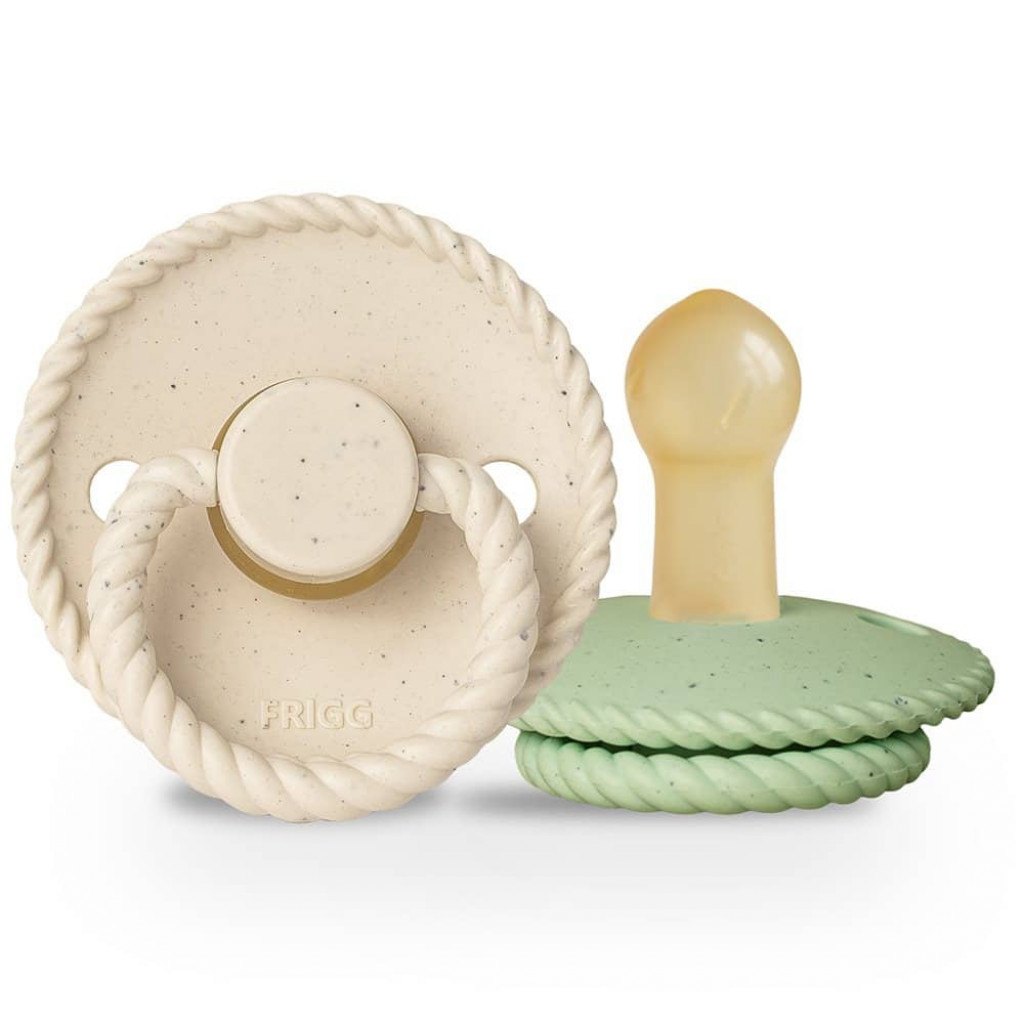 Frigg Dvojbalenie cumlíkov frigg mini mocha vanilla cream/ matcha latte, 6-18m, kaučuk