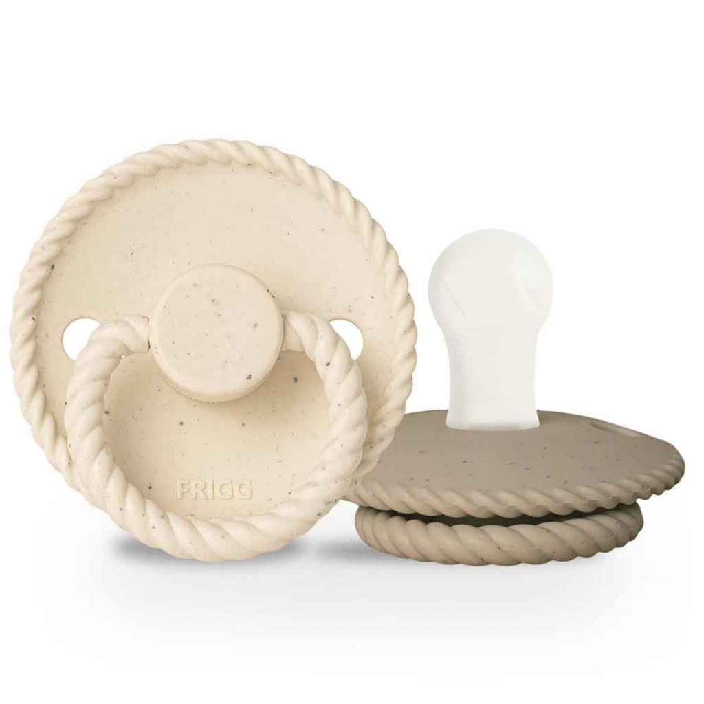 Frigg Dvojbalenie cumlíkov frigg mini mocha vanilla cream/ cappuccino, 0-6m, silikón