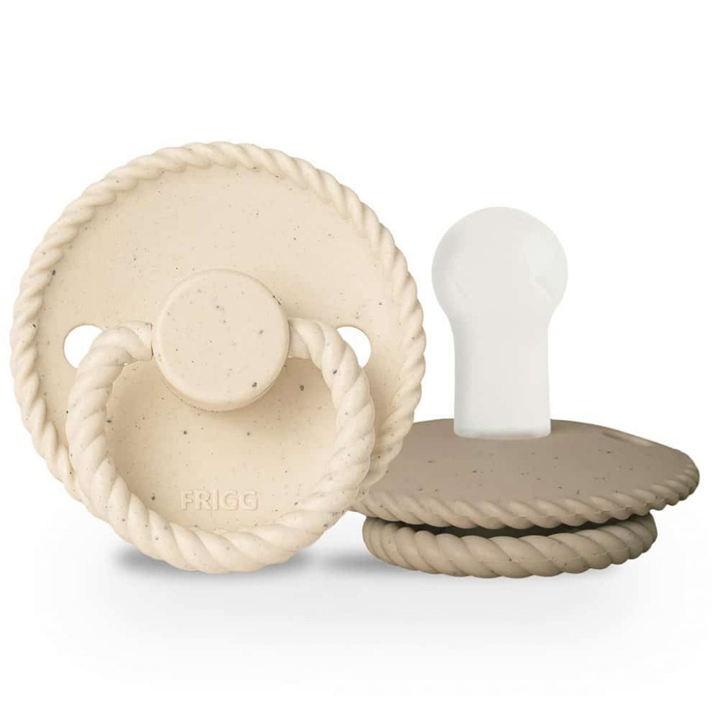 Frigg Dvojbalenie cumlíkov frigg mini mocha vanilla cream/ cappuccino, 6-18m, silikón