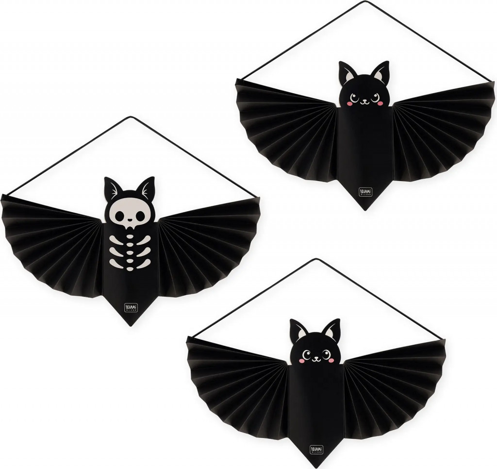 Legami Závesné dekorácie Legami Bat Blitz Set Of 3 Hanging Decorations - Bat