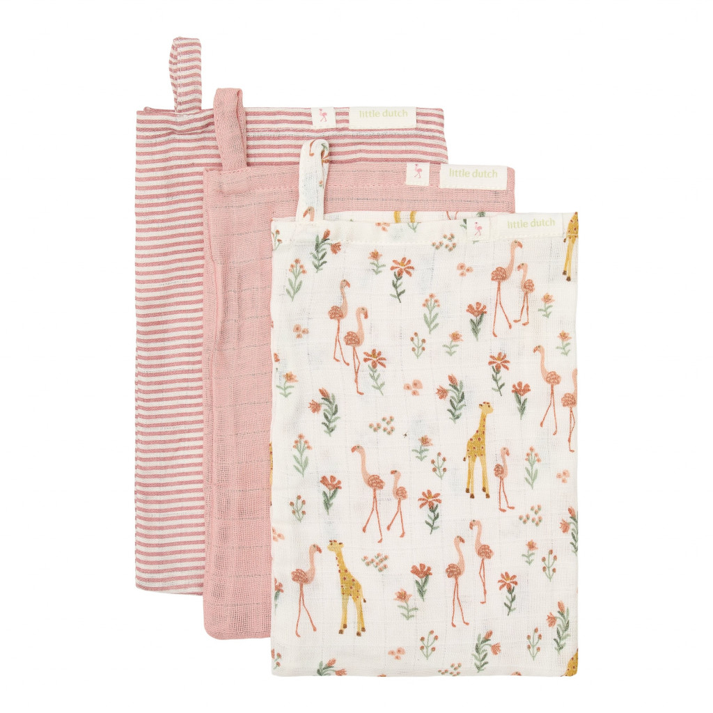Little Dutch Žinky 3 ks Pink Blooming Safari