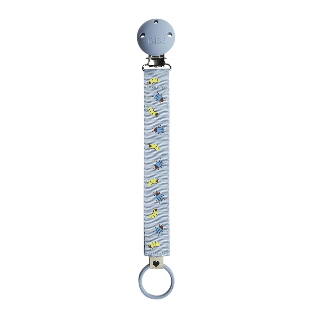 Všetky značky||BIBS STUDIO BIBS STUDIO Ribbon klip na cumlík (Caterpillar Beetle Mix Baby Blue)