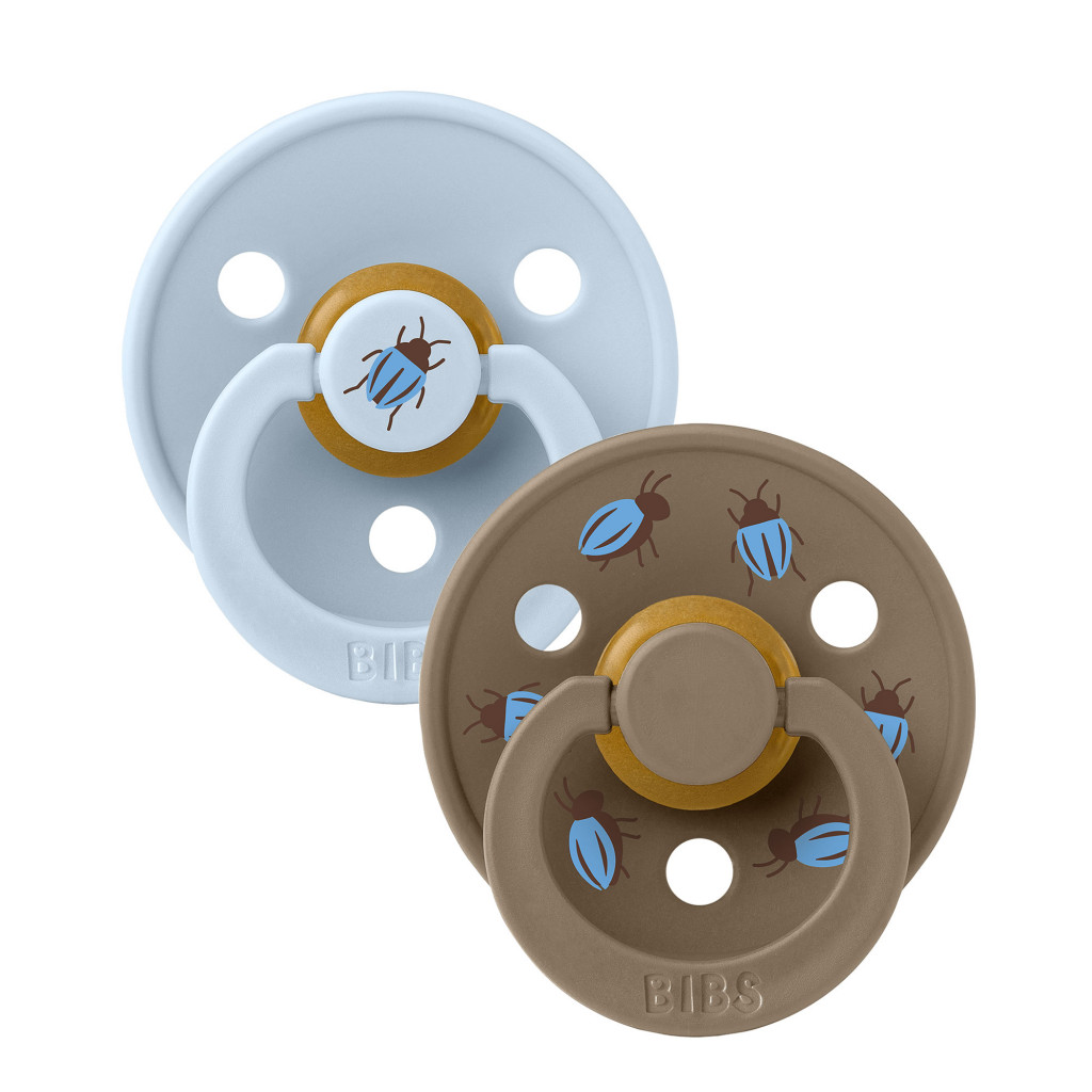 Všetky značky||BIBS STUDIO BIBS STUDIO Colour Beetle cumlíky z prírodného kaučuku 2ks - veľkosť 2 (Baby Blue / Dark Oak)