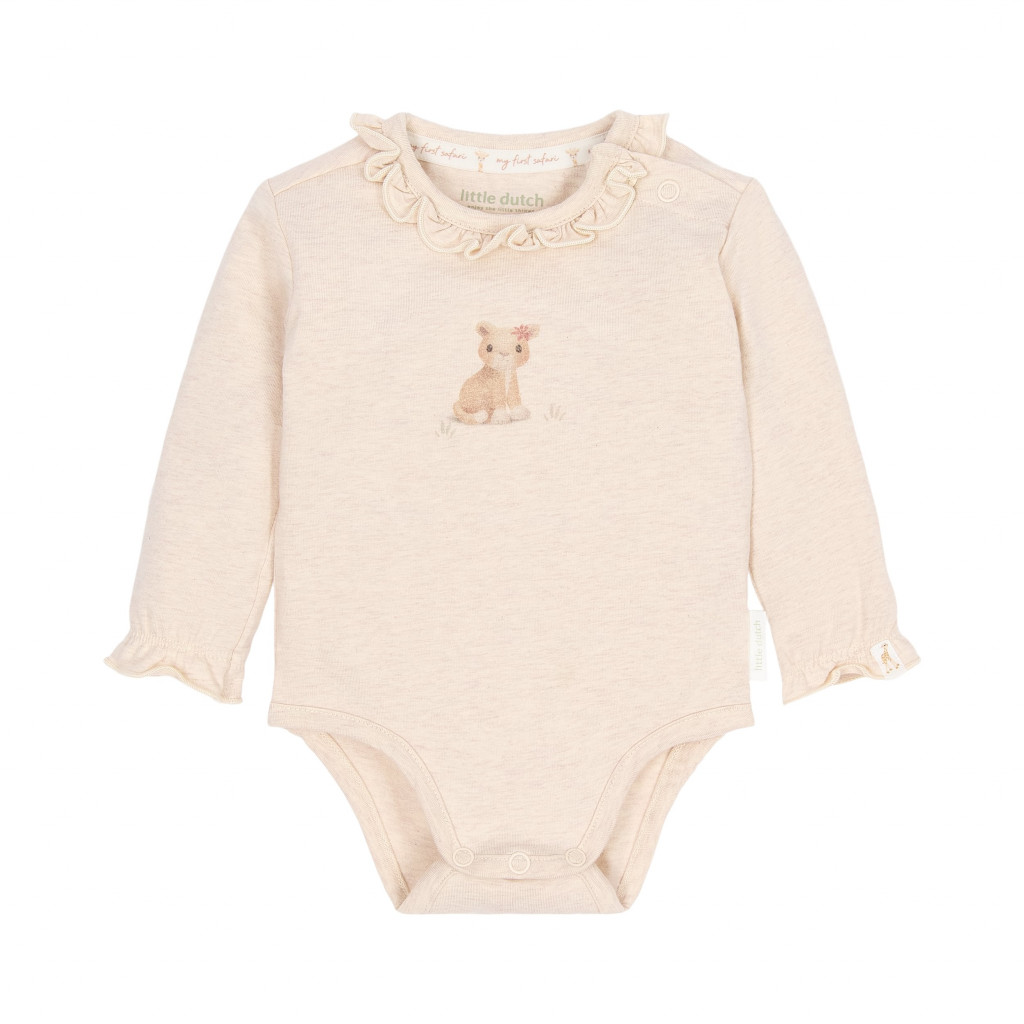 Little Dutch Body dlhý rukáv Safari Friends Vanilla veľ. 68