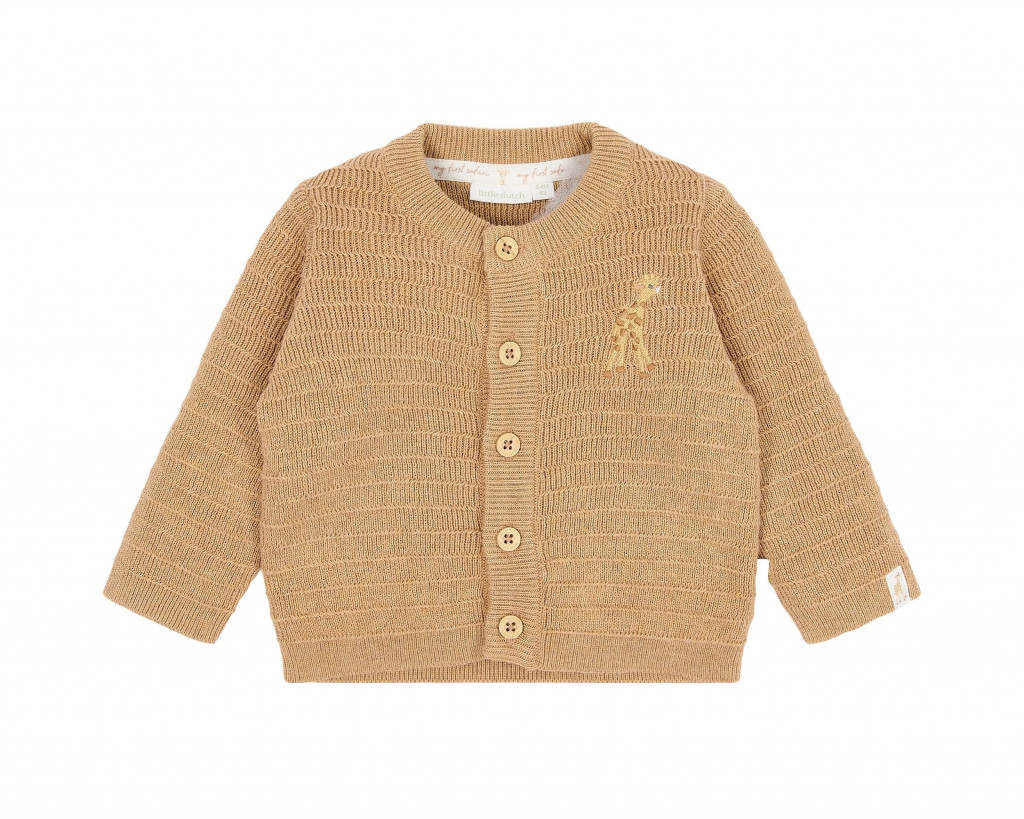 Little Dutch Kardigan pletený Safari Friends Soft Tan veľ. 62
