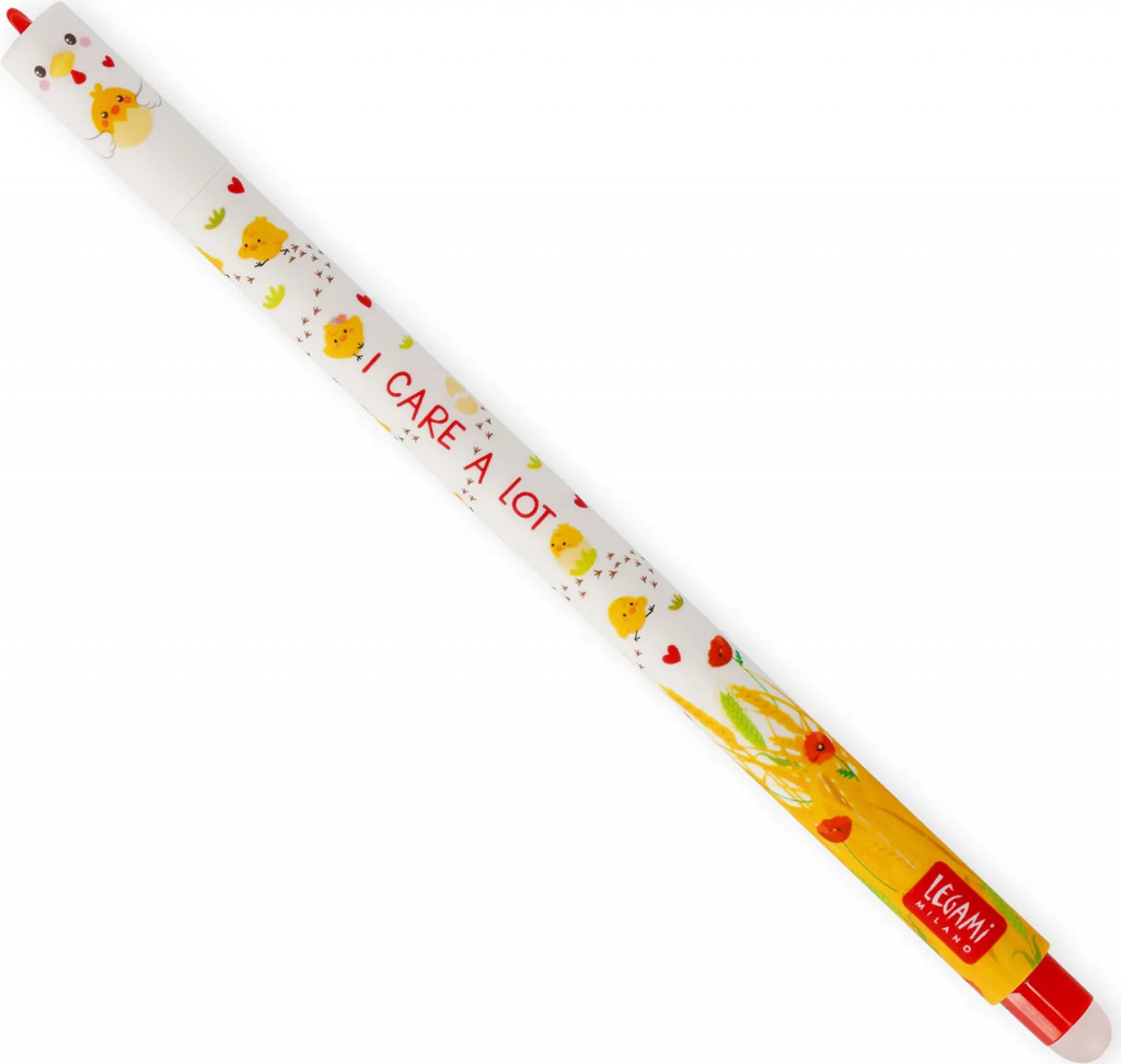 Legami Gumovacie pero Legami Erasable Gel Pen - Hen - 0,7 mm - Red Ink